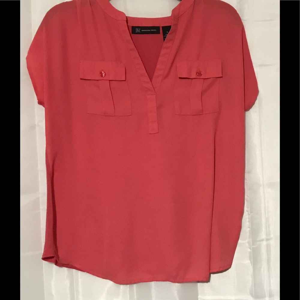 INC International Concepts Coral Blouse